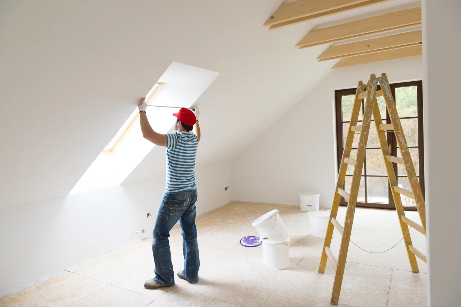 Window replacement Pflugerville TX — Tex Land Construction contractor measuring window