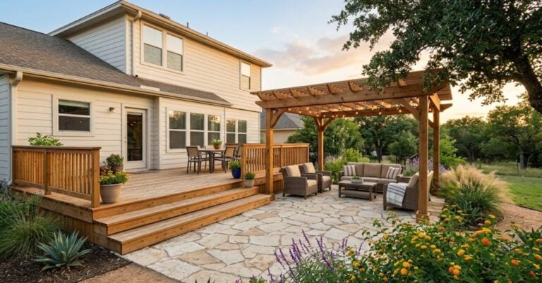 deck vs patio cost value austin