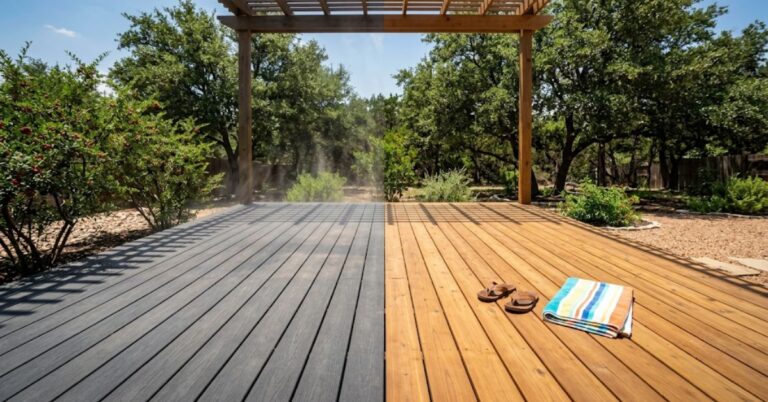 composite vs wood deck texas heat